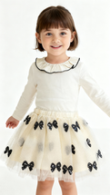 Mabel Navy Bow Tulle Skirt