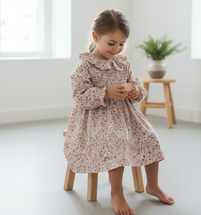 Odile Bright Pink Floral Dress