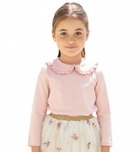 Elodie Pink Long Sleeve Baby Collar Top