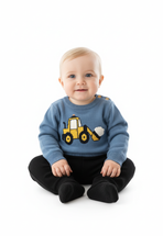 Digby Blue Knit Baby Jumper