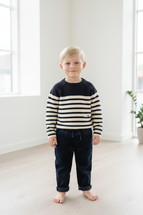 Fabian Navy Knit Jumper