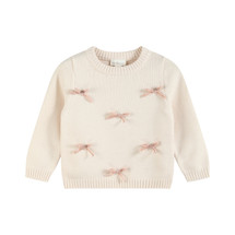 Clementine Cream/Rose Bow Knit Jumper