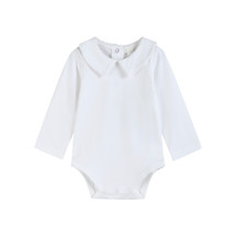 Victor White Long Sleeve Collar Top