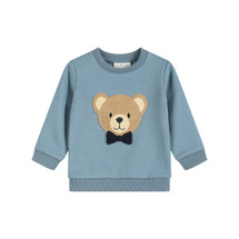 Hector Blue Sweatshirt with Teddy Applique