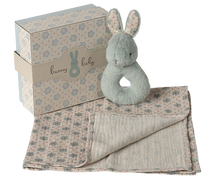 Rabbit rattle set Mint from Maileg