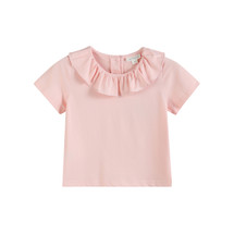  Isabelle Pink  Short Sleeve Collar Top