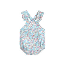 Edith Blue Floral Sunsuit