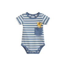 Rook Blue Stripe Short Sleeve Body Suit