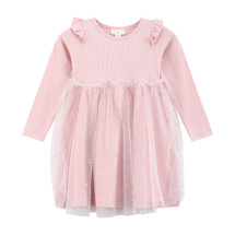 Elissia Pink Glitter Tulle Dress