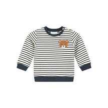 Henry Navy Stripe Sweatshirt with Applique
