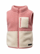 Lauren Pink/Cream Borg Gilet