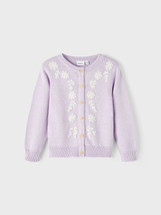 Solina Lavender Knitted Long Sleeve Cardigan 