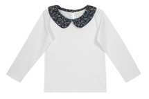 Sofia Floral Long Sleeve Collar Top