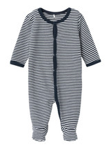 Blue Stripe Night Suit with Feet