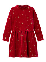 Frifly Red Glitter Velour Dress