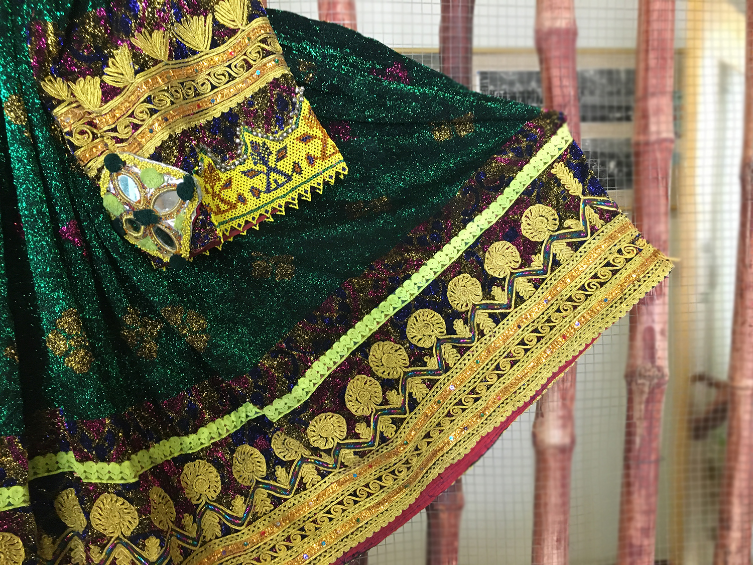 kuchi vintage dress with beads and embroidery work
