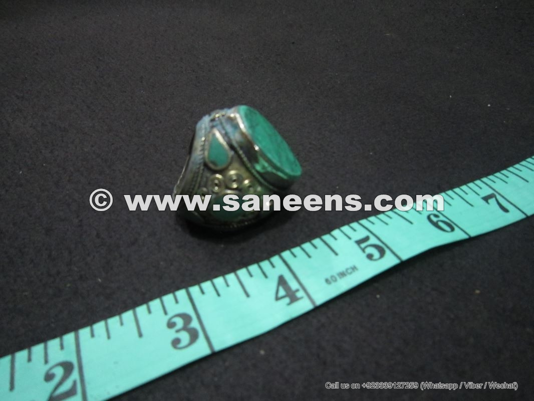 Pre-owned Unique 5 Grams Natural Nishapuri Feroza Ring Real Hussaini Feroza  Stone Ring Unisex 925 In Blue | ModeSens