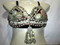 handmade tribal brassiere bra with metal buttons chains