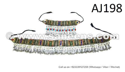 afghan kuchi belts and necklaces set