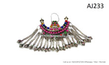 afghan kuchi necklaces, tribal fashion chokers with long chains