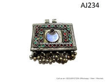 handmade tribal pendants, ats bellydance jewelry locket for belts necklaces costumes