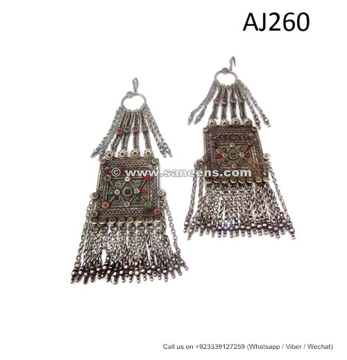 afghan kuchi pendants, gypsy fusion handmade tribal badges with stones