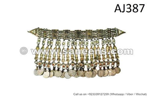 afghan kuchi tribal necklaces with coins