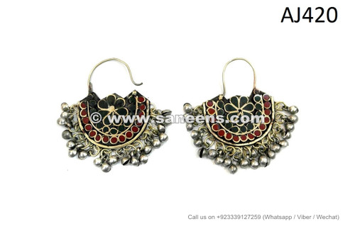 afghan kuchi tribal earrings