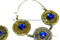 saneens tribal artwork earrings with stones