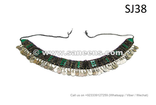 afghan kuchi handmade belts with coins work