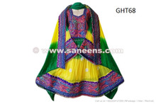 Afghan Dress In yellow Color 
