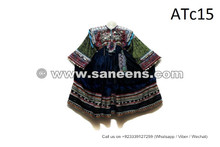 Gypsy Fusion Ethnic Costume Beads And Coins Work Kuchi Dress In Blue Velvet