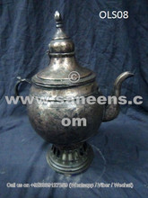 very old afghan pottery tribal artwork water warming samovar pot