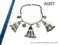 afghan kuchi tribal necklace with green agate stones