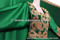 persian ladies nikah event frock in green satin cloth