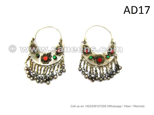 kuchi tribal earrings, wholesale gypsy river ornaments