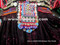 tribal artwork silk tapestry dress with tassels 