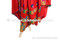 traditional islamic clothing in red color