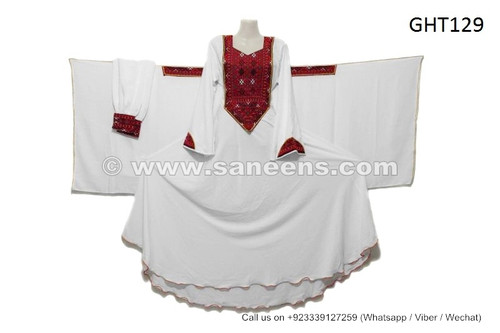 afghan dress in white color