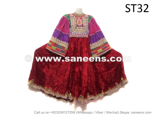 handmade kuchi afghan velvet frocks dresses