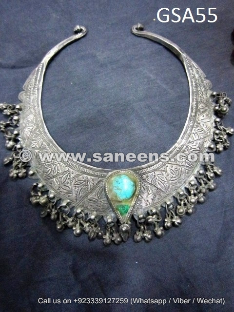 afghanistan muslim silver necklace