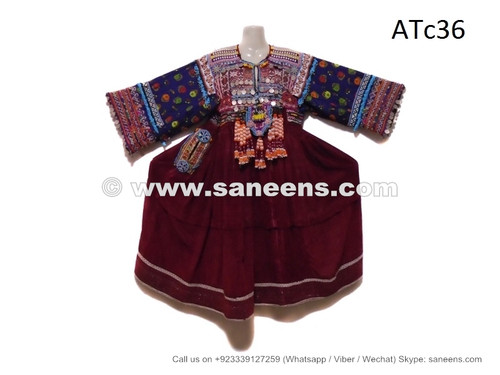 afghan kuchi coins dress, balochi fashion long frocks