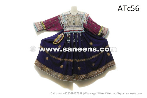 afghan coins frock with beads work