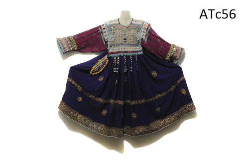 afghan coins frock with beads work