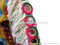 tribal fashion long gown dress with mirror medallions