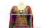 mirrors work afghanistan nikah event gown frock in purple color