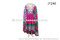 afghan dress gown with tail in pink color 