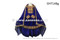 afghan dress gown in blue color