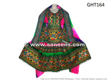 Mirrors Work Afghan Clothing Pashtun Bridal Persian Style Dress Frock