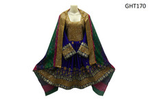 afghan pashtun persian dresses in blue color